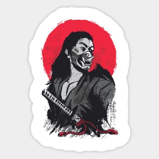 Male Japanese Warrior Sticker